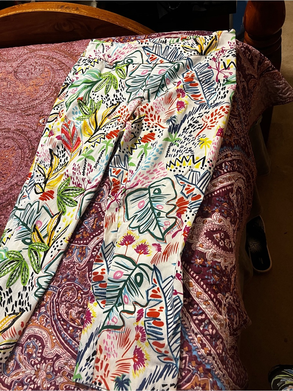 Peck & Peck Multicolor Floral Print Pants